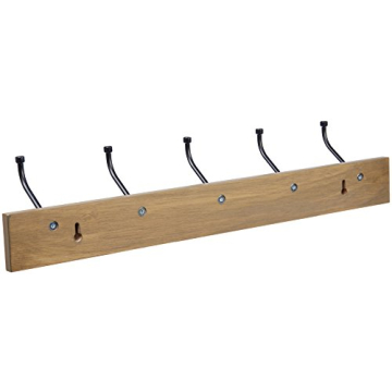 Stylish Amazon Basics Wall-Mounted Coat Rack with 5 Hooks