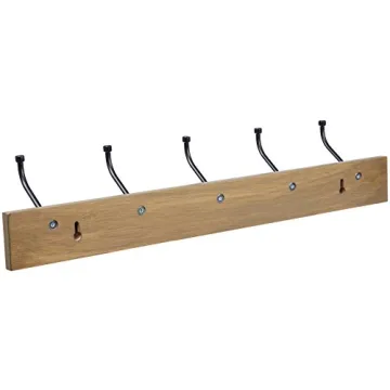 Stylish Amazon Basics Wall-Mounted Coat Rack with 5 Hooks