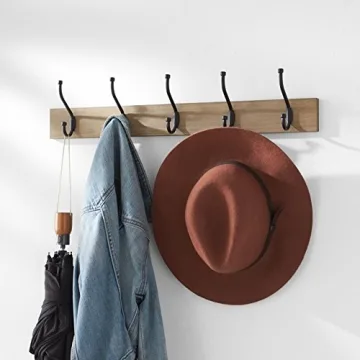 Stylish Amazon Basics Wall-Mounted Coat Rack with 5 Hooks
