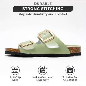 Project Cloud Leather Flat Sandals for Women and Teens