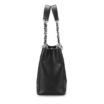 Chanel Black Quilted Caviar Grand Shopping Tote for Sale