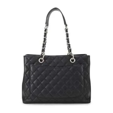Chanel Black Quilted Caviar Grand Shopping Tote for Sale