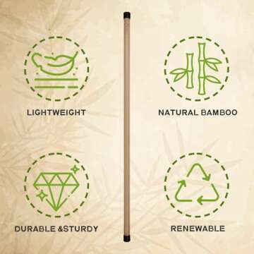 RitFit 5ft Natural Bamboo Yoga Stick – Your Versatile Stretching Tool