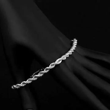 Elegant 925 Silver Twist Bangle Bracelet for Women