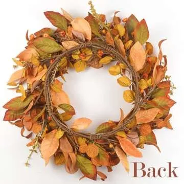 Stylish 20-Inch Fall Wreath for Home and Events