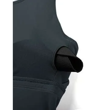 CRZ YOGA Strappy Longline Sports Bras for Women - Wirefree Padded Criss Cross Yoga Cropped Tank Tops Melanite Medium