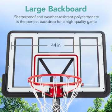 Regulation Basketball Hoop 10ft Adjustable Portable Goal by Best Choice Products