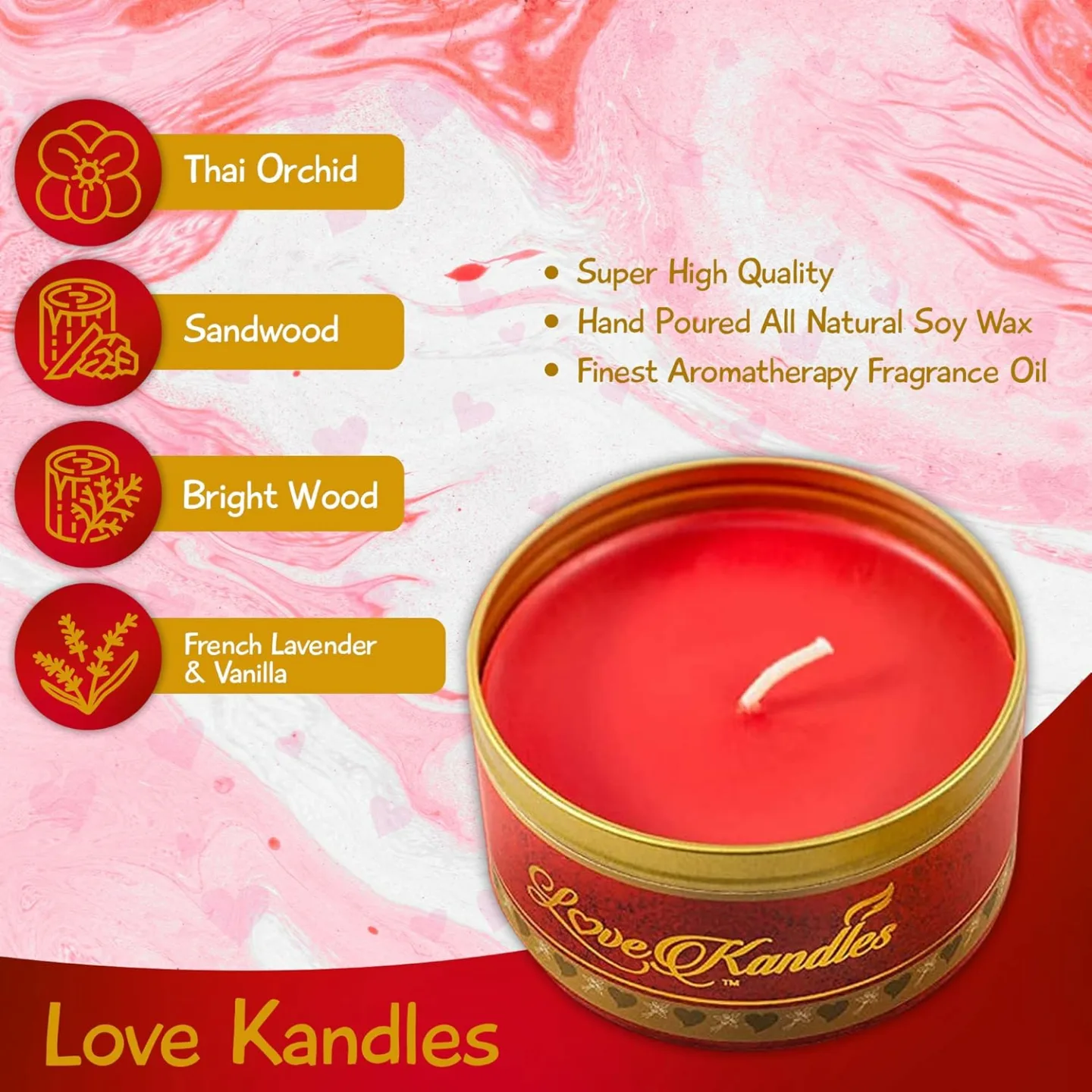 Love Kandles Aromatherapy Candle Gift Set for Women