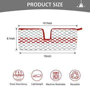 Microfiber Spray Mop Pads Compatible with Promist MAX Reusable Spray Mop Refills for Ocedar ProMist ...