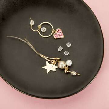 Silicone Earring Backs - 1200 Pcs Clear Backing