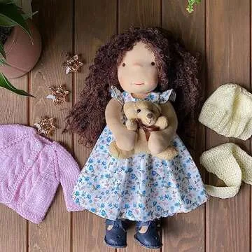Handmade Organic Waldorf Doll - Safe for Kids - Encourages Imaginative Play - Soft and Natural Materials