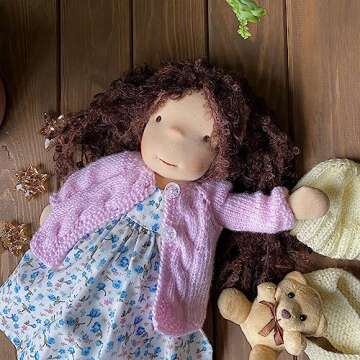 Handmade Organic Waldorf Doll - Safe for Kids - Encourages Imaginative Play - Soft and Natural Materials