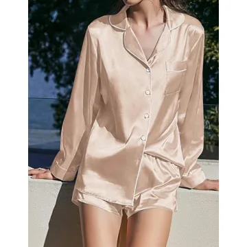 Luxurious Ekouaer Women's Bridal Silk Pajama Set