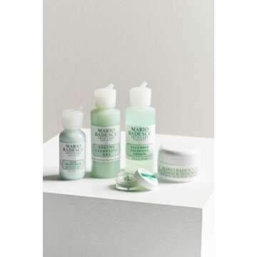Mario Badescu Combo/Oily Regimen 5 Piece Kit, Skincare Gift Set Includes Enzyme Cleansing Gel, Cucumber Cleansing Lotion, SPF 15 Aloe Moisturizer, Flower & Tonic Mask and Seaweed Night Cream