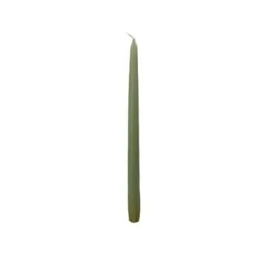 Elegant 12" Olive Green Taper Candles - Dripless & Smokeless