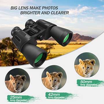 10 x 50 Binoculars - Powerful Optics for Clear Outdoor Adventures