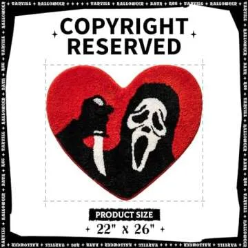 TANVILL Bathroom Rugs Black Red Orange Bath Mat Non Slip, Christmas Home Decor, Funny Skull Hallowee...