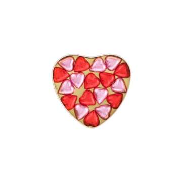 Venchi - Large Floral Heart-Shaped Tin with Milk and 75% Extra-Dark Chocolates, 5.29 oz - Gift Idea - Gluten Free