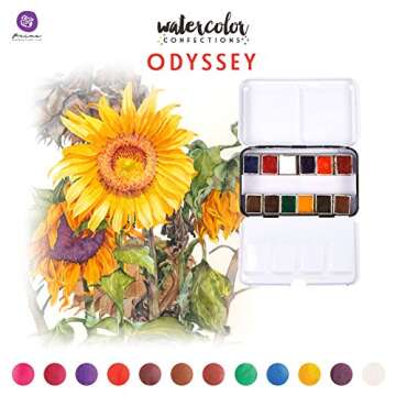 Prima Marketing Watercolor Confections ART PHILOSOPHY Confections Watercolour Pans Odyssey 12pk