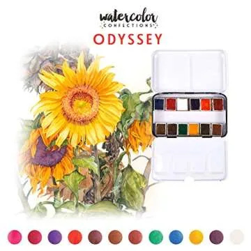 Prima Marketing Watercolor Confections ART PHILOSOPHY Confections Watercolour Pans Odyssey 12pk