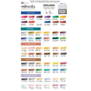 Prima Marketing Watercolor Confections ART PHILOSOPHY Confections Watercolour Pans Odyssey 12pk