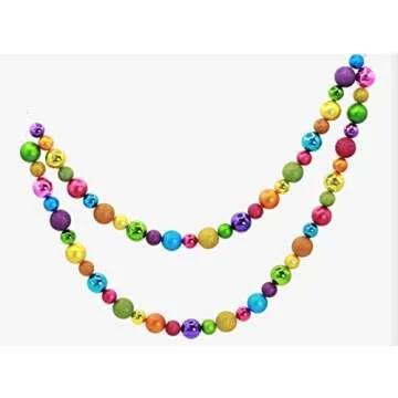 Multi Color Shatterproof Christmas Ball Garland - 78.74inch