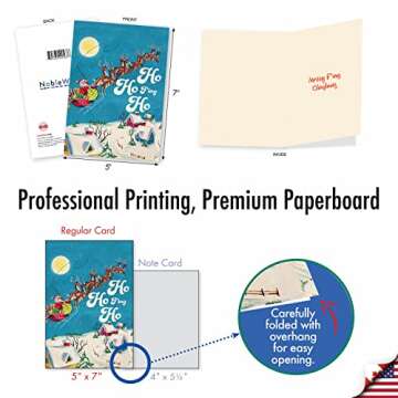 NobleWorks 10 Assorted Box Set Humorous Christmas Greeting Cards w/5 x 7 Inch Envelopes (10 Designs,...