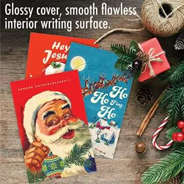NobleWorks 10 Assorted Box Set Humorous Christmas Greeting Cards w/5 x 7 Inch Envelopes (10 Designs, 1 Each) Very Merry O+D AC6712XSG-B1x10