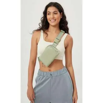 ODODOS Unisex Mini Belt Bag with Adjustable Strap Small Fanny Pack for Workout Running Traveling Hiking, Desert Sage