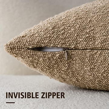 Textured Boucle Throw Pillow Covers for Cozy Home Decor