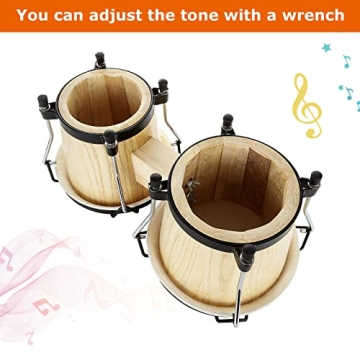 Bongo Drums 6" and 7" Set for All Ages - Perfect Gift!