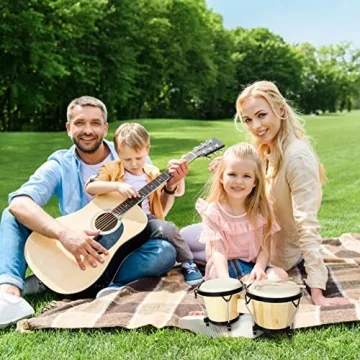 Bongo Drums 6" and 7" Set for All Ages - Perfect Gift!