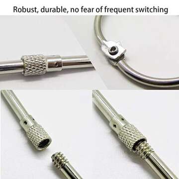 LeyJin 3 PCS Washi Tape Storage Ring Washi Tapes/Key Organizer Ring for Easy Organizing