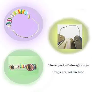 LeyJin 3 PCS Washi Tape Storage Ring Washi Tapes/Key Organizer Ring for Easy Organizing