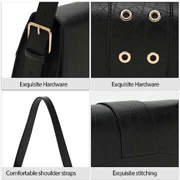 BE SMART Shoulder Bag, Stylish Sling Purse for Women with Rivet Design, Retro PU Evening Bag Clutch Hobo Purse for Work Shopping Daily Use (Brown)