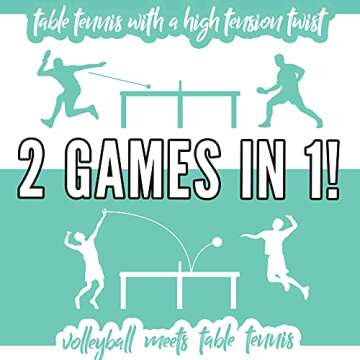 Franklin Sports Spyder Pong Tennis - Table Tennis, Volleyball + 4-Square Outdoor Game - Indoor + Outdoor Game for Kids - Includes Net, Table, Paddles + Ball - Perfect for Beach, Backyard + Living Room