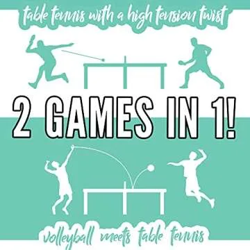 Franklin Sports Spyder Pong Tennis - Table Tennis, Volleyball + 4-Square Outdoor Game - Indoor + Outdoor Game for Kids - Includes Net, Table, Paddles + Ball - Perfect for Beach, Backyard + Living Room