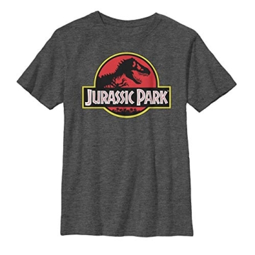 Jurassic Park Boy's Bold T Rex Logo T-Shirt - Stylish Fun
