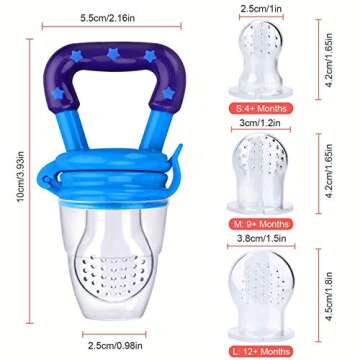 Baby Food Feeder Pacifier 3 Pack Safe Teething Toy