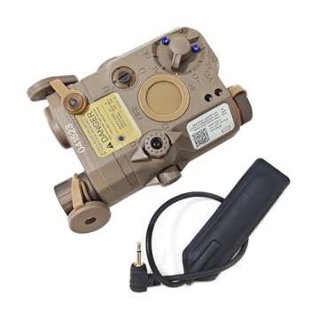 FIRECLUB PEQ-15 Style Battery Case Box Sight + LED Flashlight DE Tan for AEG GBB CQB