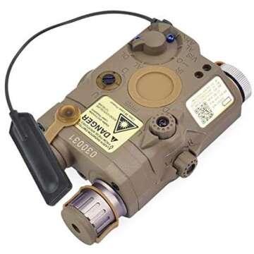 FIRECLUB PEQ-15 Style Battery Case Box Sight + LED Flashlight DE Tan for AEG GBB CQB