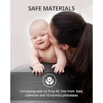 Trideer Extra Thick Yoga Ball Exercise Ball, 5 Sizes Ball Chair, Heavy Duty Swiss Ball for Balance, Stability, Pregnancy and Physical Therapy, Quick Pump Included (Black, M(19-22ines/48-55cm))