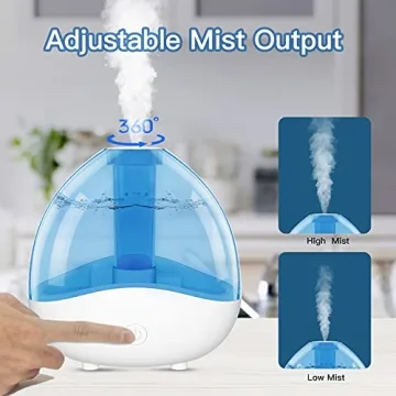 Loerio Cool Mist Humidifier with Night Light for Home