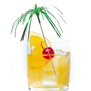 CHOUNYEE 9" Foil Frill Cocktail Picks 100 PCs for Parties