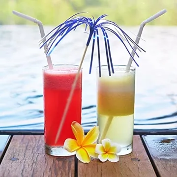 CHOUNYEE 9" Foil Frill Cocktail Picks 100 PCs for Parties