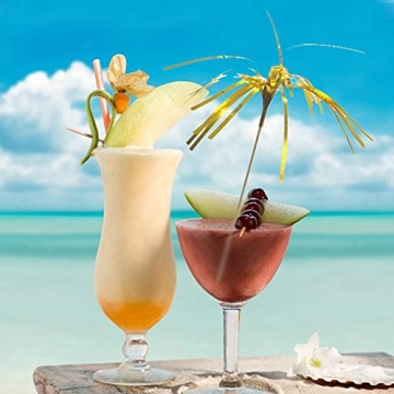 CHOUNYEE 9" Foil Frill Cocktail Picks 100 PCs for Parties