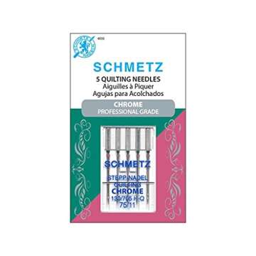 SCHMETZ Size 75/11 Quilting Needles - 5Pc Chrome Quality Crafting