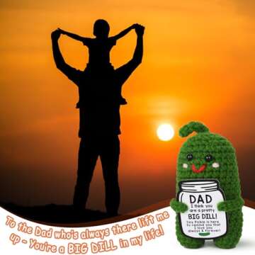 Funny Crochet Pickle Plush for Dad - Unique Gift Idea