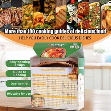 Disposable Paper Liners, 120 Pcs Square Airfryer Parchment Cooking Non-Stick Liner Accessories, Micr...