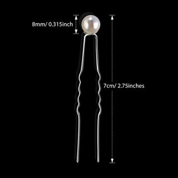 Elegant Pearl Hair Pins for Weddings and Events - 40 Pack